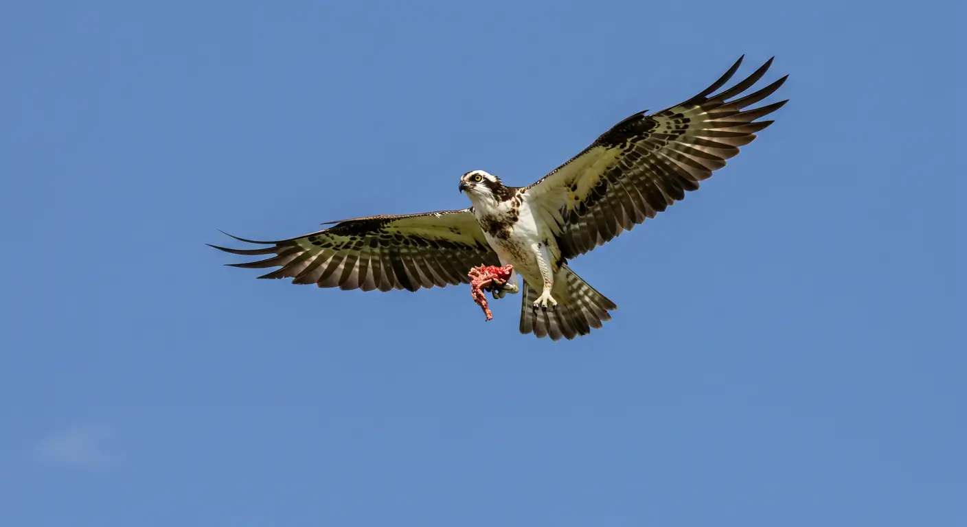Osprey Eating Meat