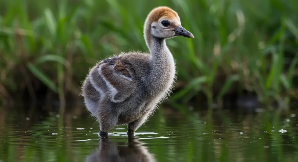 Baby Crowned Crane