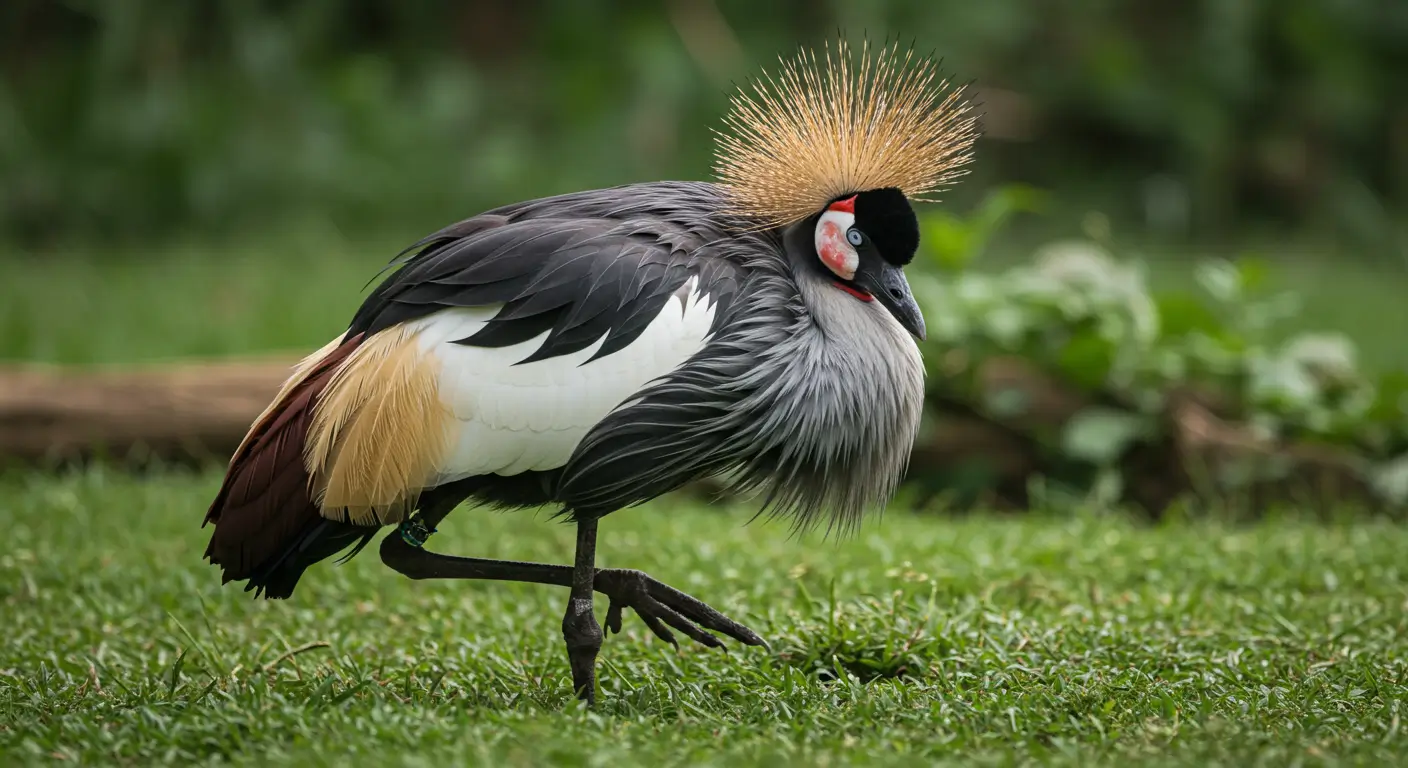 Crowned Crane Sleeping