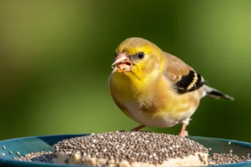 Bird Eat Chia Seed