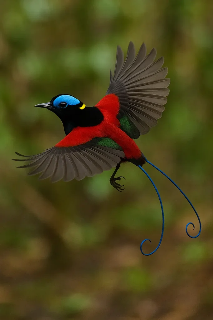 Wilsons Bird of Paradise Flying