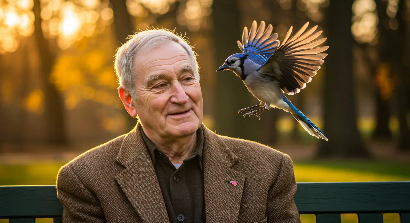 Blue Jay with Human