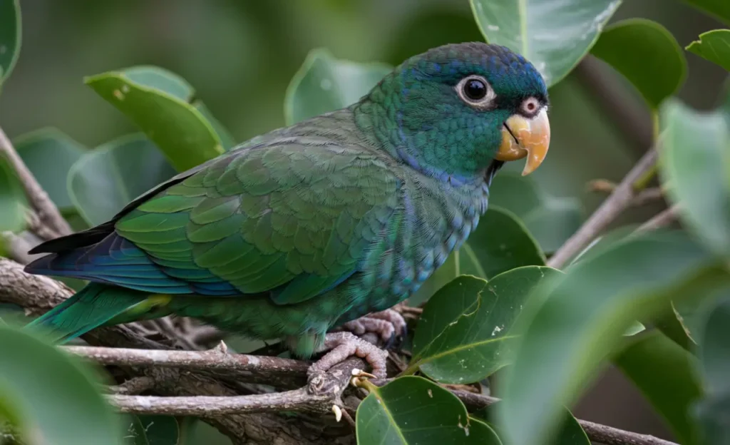 turquoise conure talking