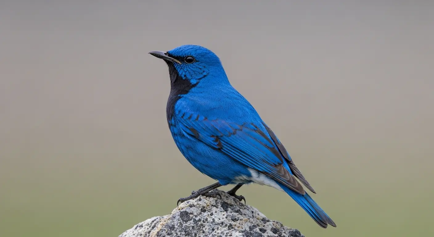 Beautiful Blue Rock Thrush