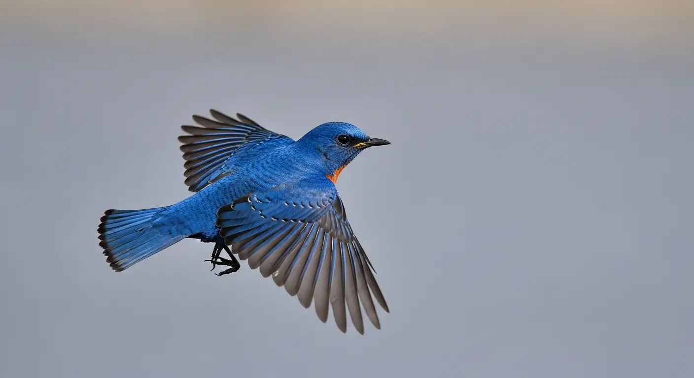 Blue Rock Thrush flying